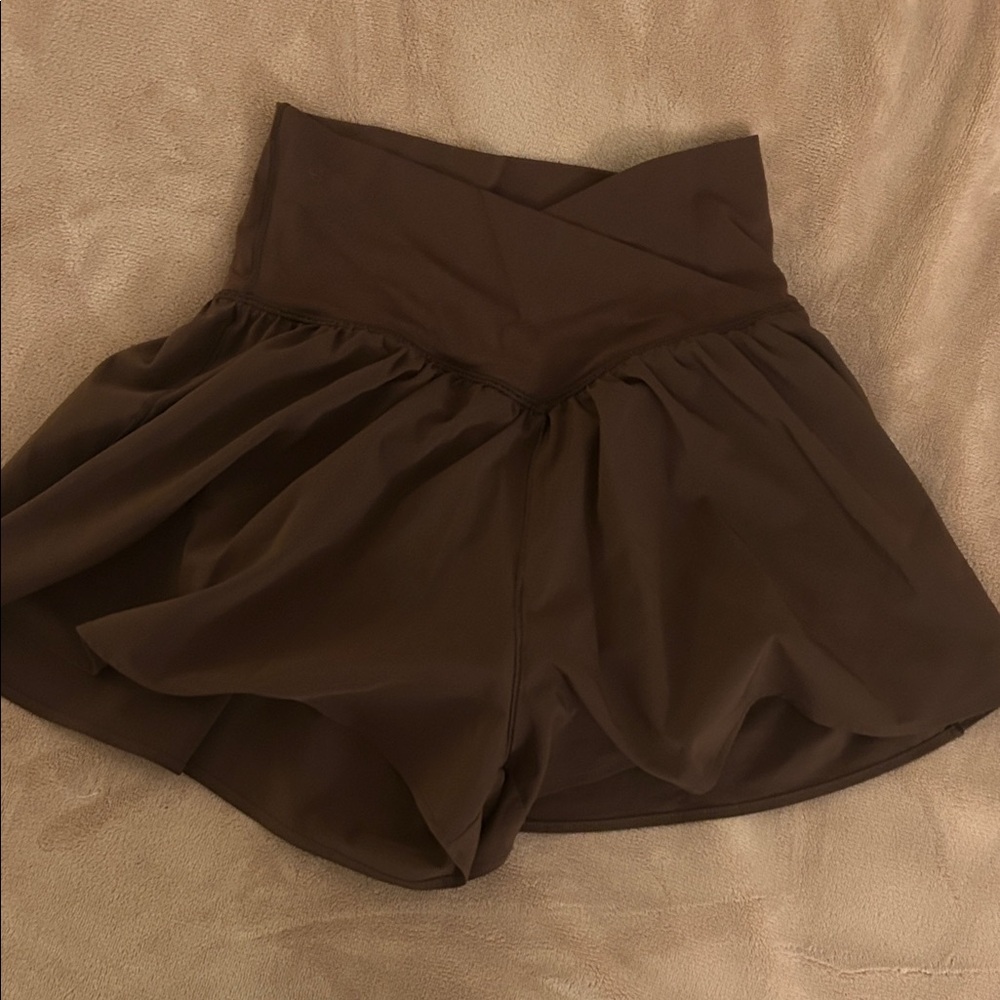 Aerie cross waist workout shorts